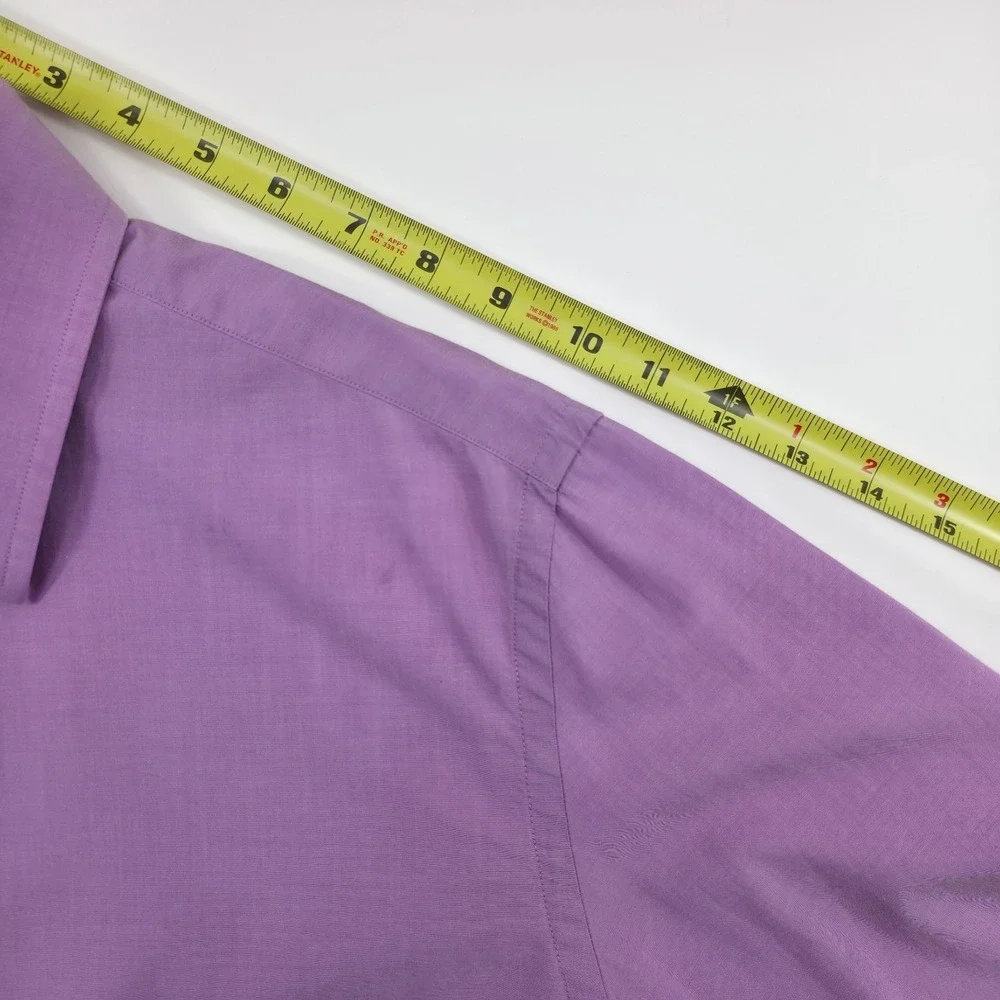 Banana Republic Men Shirt Stretch Slim Fit Medium Purple Long Sleeve Button Down